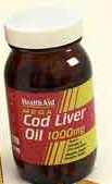 Health Aid Cod Liver Oil 1000mg Capsules 30