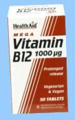 Health Aid Vitamin B12 1000mcg Tablets 50