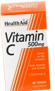 Health Aid Vitamin C Chewable 500mg Capsules 60